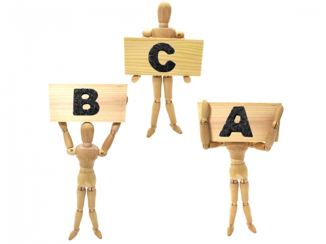 ABCを持った人形