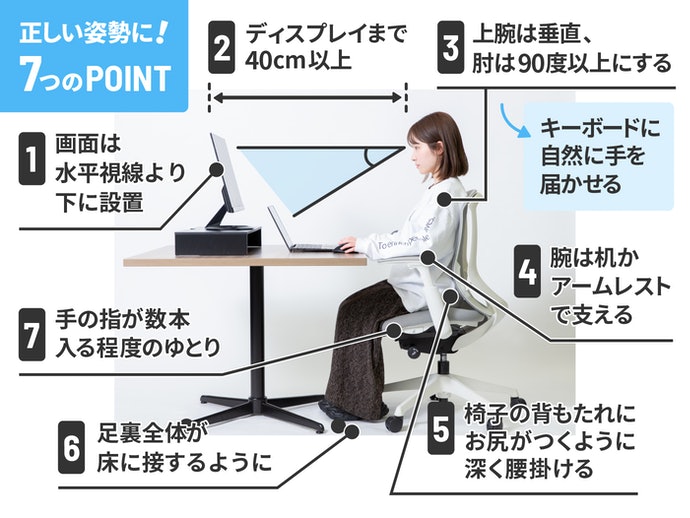 作業時の正しい姿勢とは？